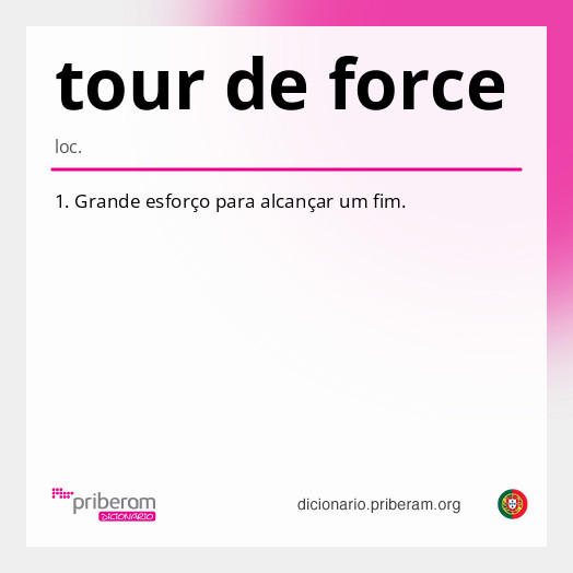 Significado de tour de force